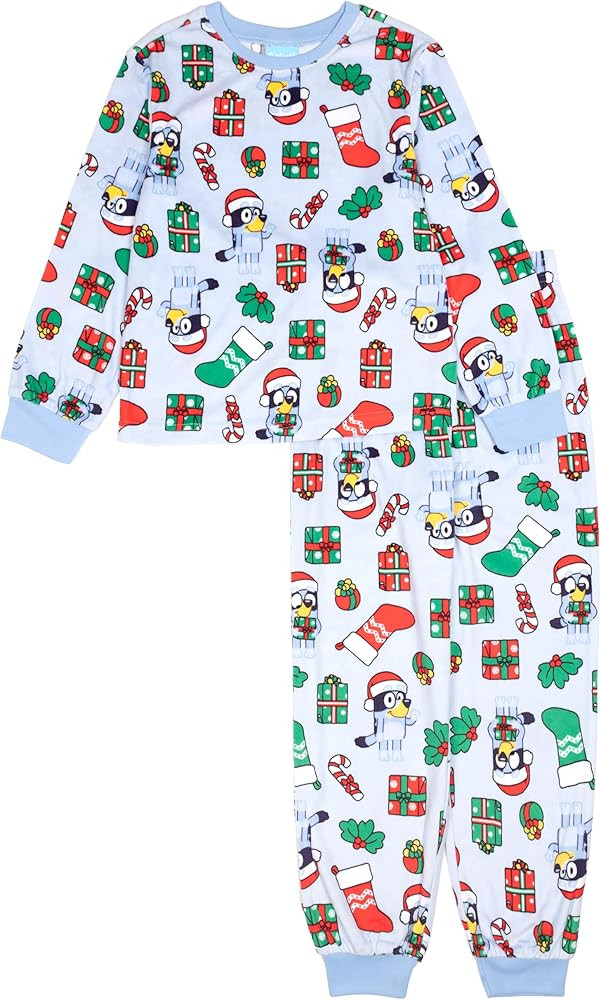 Bluey boys 2-piece Loose-fit Pajama Set, Matching Family Holiday Pajamas, Soft & Comfortable | Amazon (US)