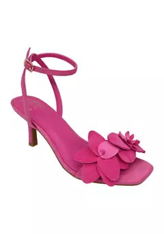 Crown & Ivy™ Larissa Flower Heeled Sandals | Belk