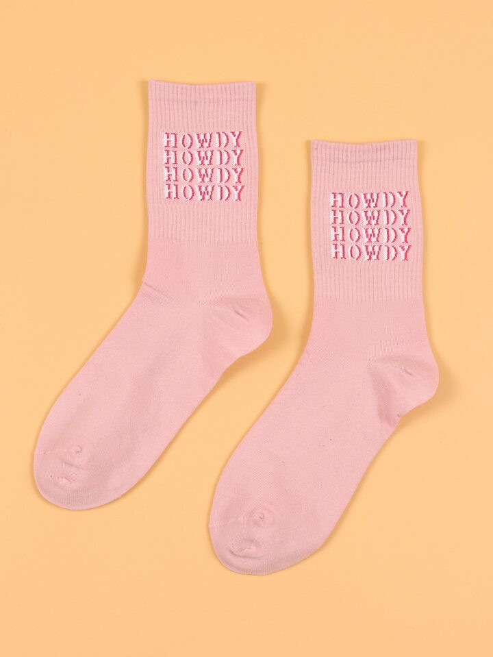 Letter Graphic Crew Socks | SHEIN