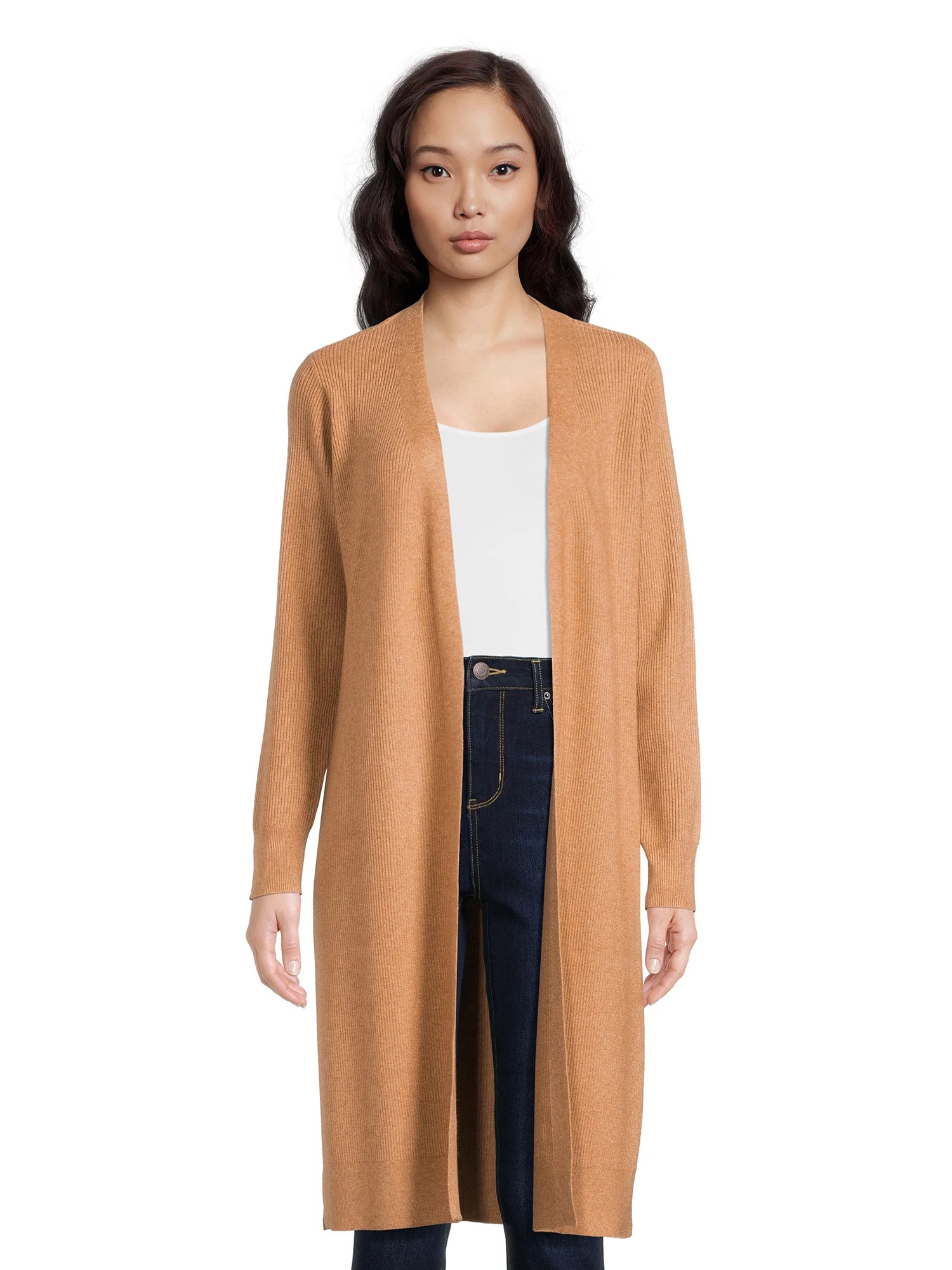 Time and Tru Women's Ribbed Duster, Sizes XS-3XL | Walmart (US)