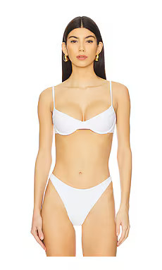 LSPACE Missy Bikini Top in White from Revolve.com | Revolve Clothing (Global)