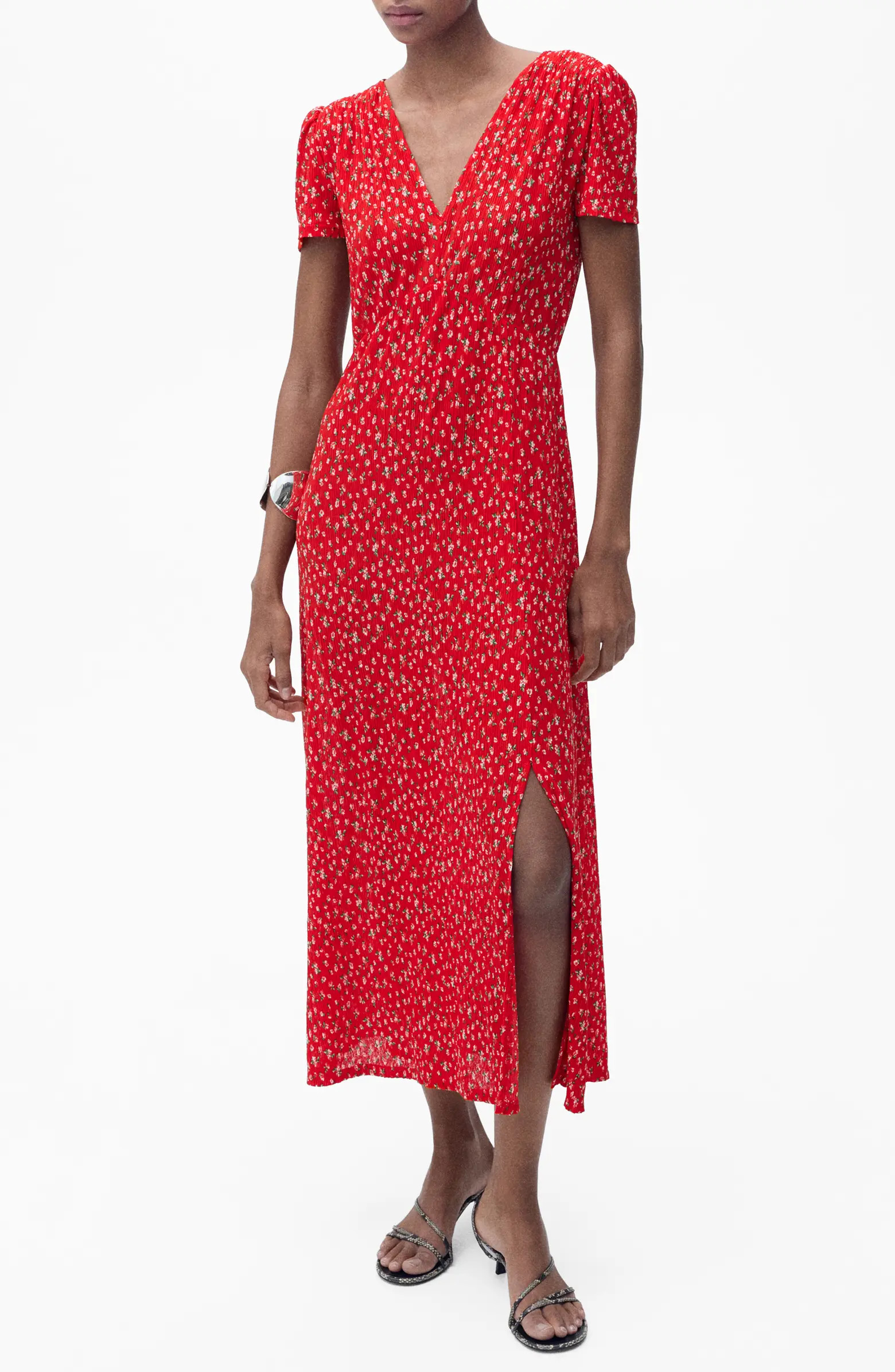 MANGO Floral Print Midi Dress | Nordstrom | Nordstrom