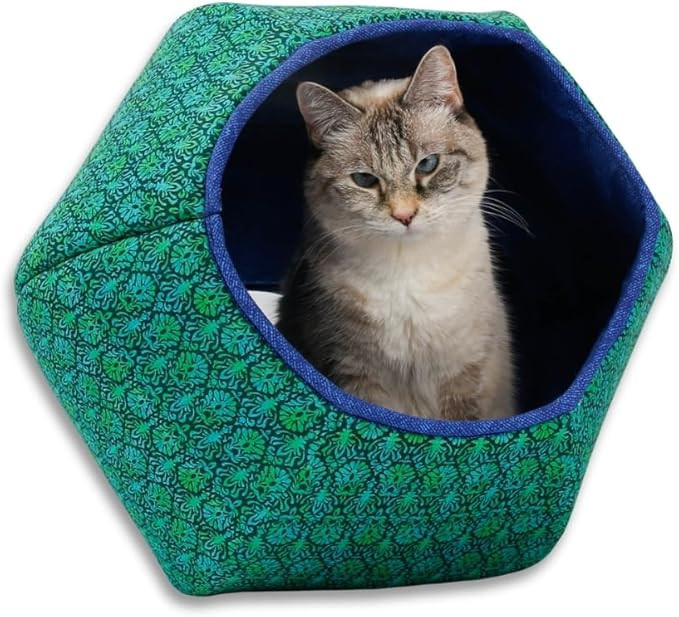Cat Ball Cat Bed (Blue Foulard) | Amazon (US)