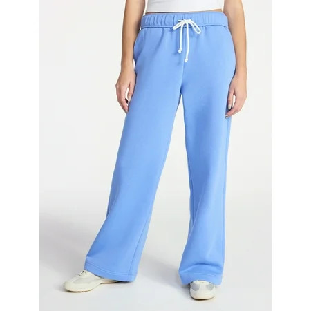 No Boundaries Wide-Leg Fleece Pants, Women’s XXS-XXL | Walmart (US)