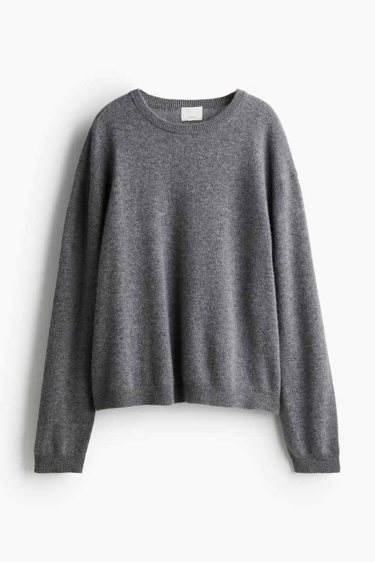 H & M - Fine-knit cashmere jumper - Grey | H&M (UK, MY, IN, SG, PH, TW, HK)