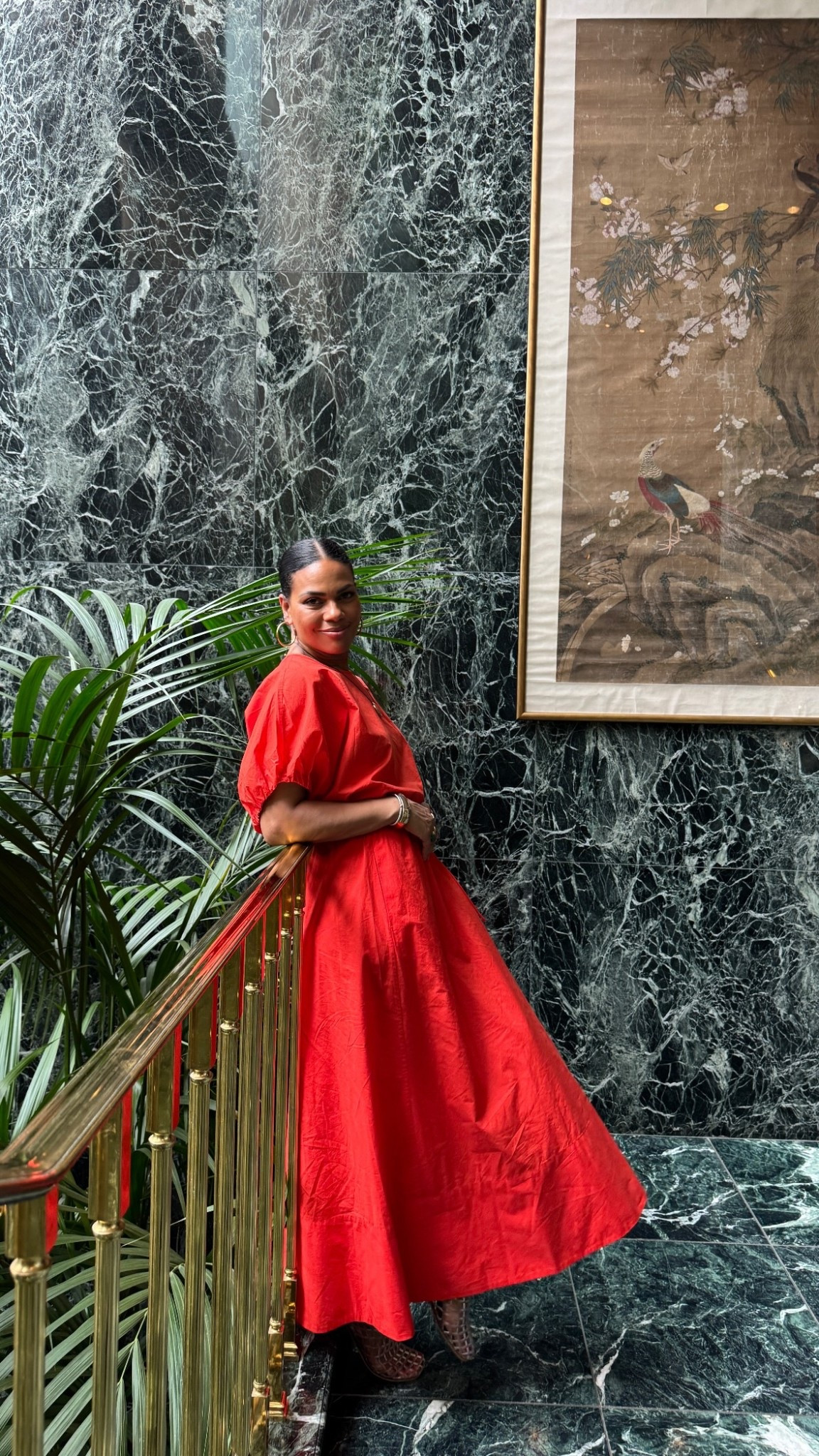 Tokyo outfit! Orange cotton poplin skirt & puff sleeve top. Both are true to size. Paired with jelly ballet flats and gold accessories. 

#LTKOver40 #LTKStyleTip