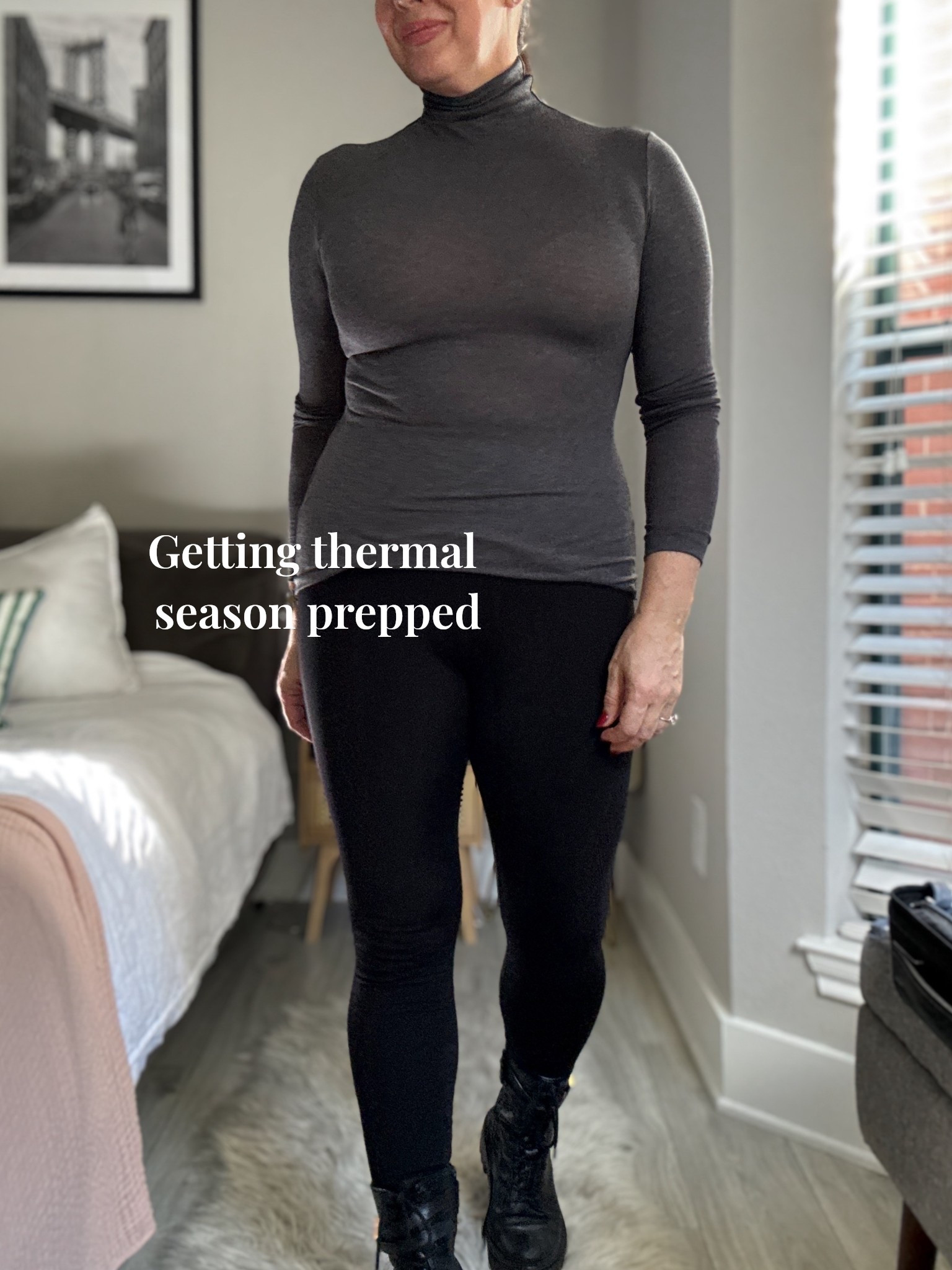 Thermal season is upon us and I’m wearing the grey heat tech cashmere blend roll neck in dark grey size Small. 


#LTKOver40 #LTKMidsize #LTKSeasonal