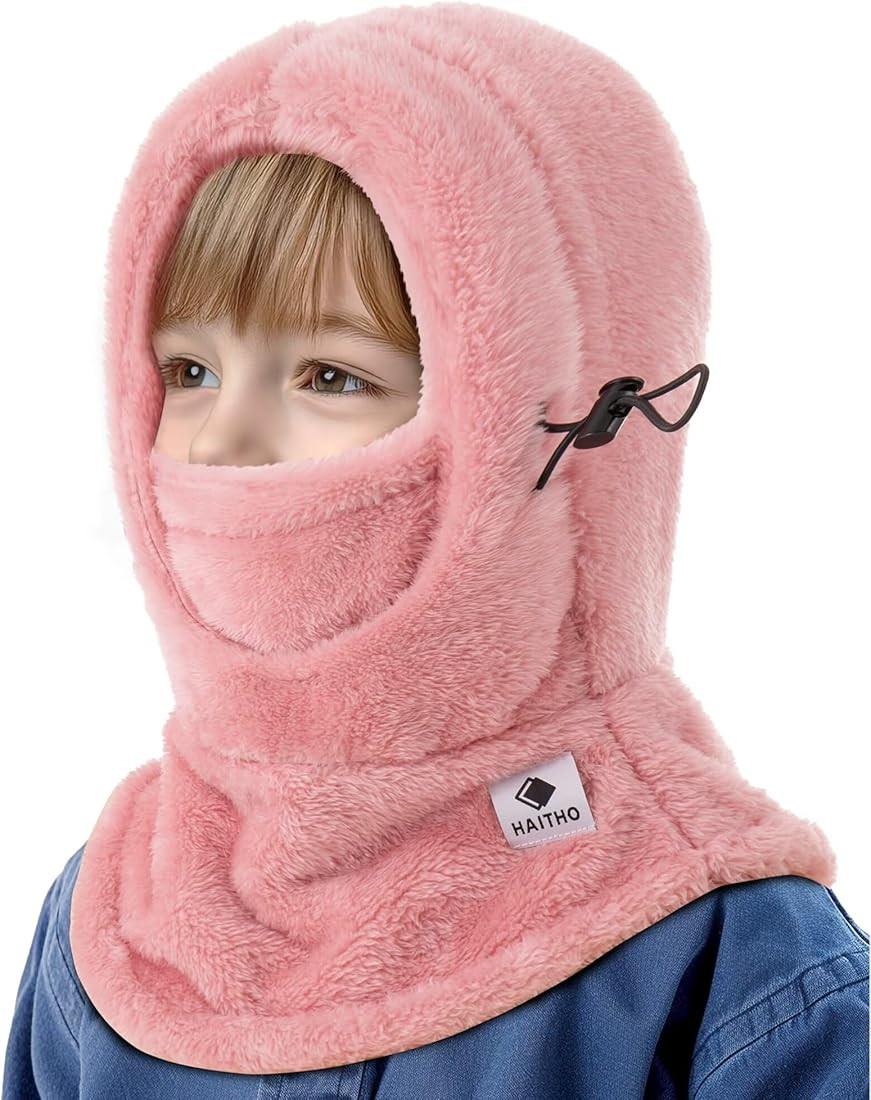 Kids Ski Mask Balaclava for Boys Girls, 2 Size Fleece Winter Face Mask Hat for Kids Toddler, Warm... | Amazon (US)