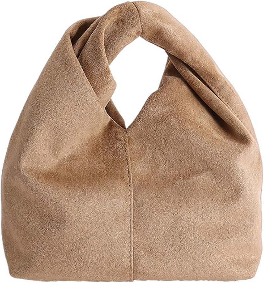 Slouchy Suede Small Tote Bag Women Cute Crossbody Purses Trendy Hobo Clutch Purses Satchel Top-Ha... | Amazon (US)