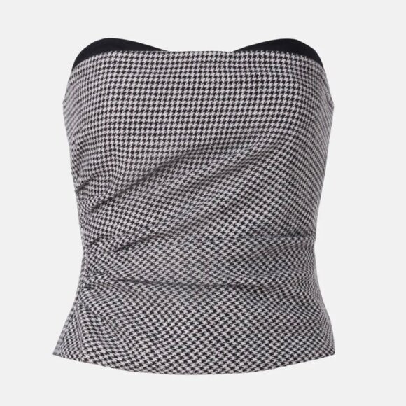 Reformation Haylee Top, Black and White Checkered Gingham Print, Size 2 | Poshmark