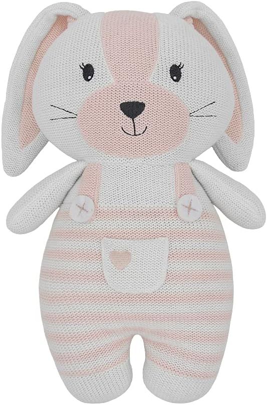 Living Textiles Baby Huggable Knit Toy - Lucy Bunny | Premium 100% Cotton | Super Cute Soft & Fun... | Amazon (US)