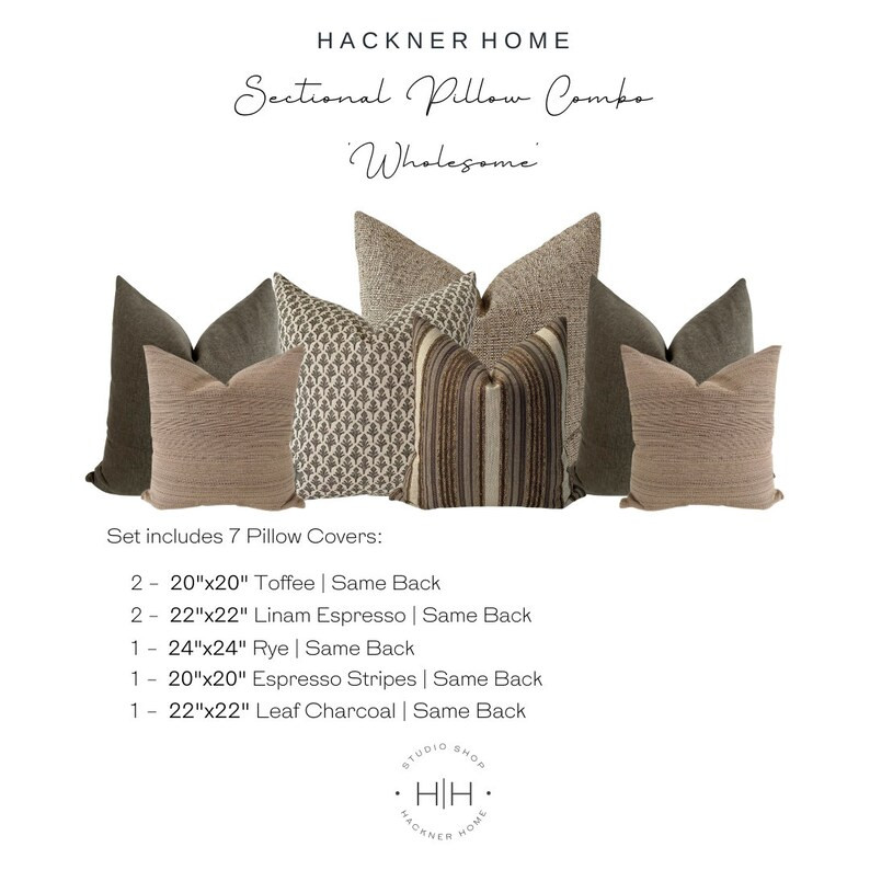 Sectional Sofa Pillow Combo 'Wholesome', Sectional Pillows, Pillow Set for Sectional Sofa, Sofa P... | Etsy (US)