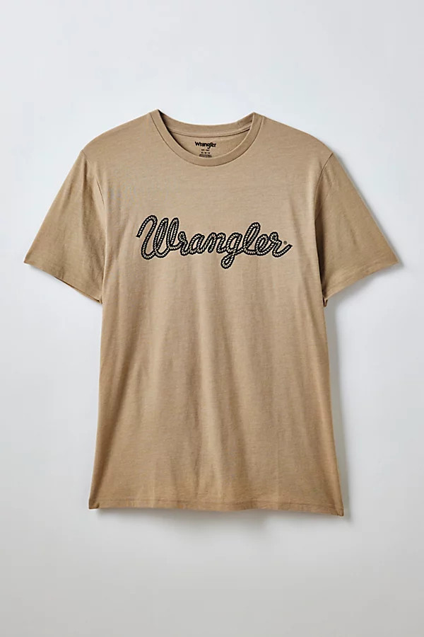 Wrangler Rope Logo Graphic Tee in Trench Coat Heather, Men's at Urban Outfitters | Urban Outfitters (US and RoW)