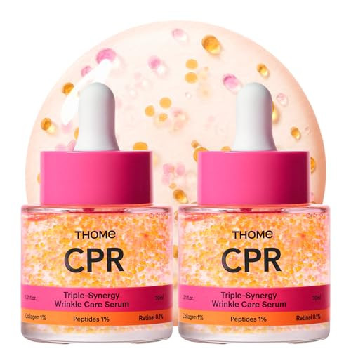 THOME CPR Serum Duo (2-pack) - Collagen 1 + Peptide 1 + Retinal 0.1 Triple Synergy Mechanism, High Potency Firming Serum for Fine Lines & Wrinkles, Texture & Pore Refining, Korean Skincare | Amazon (US)
