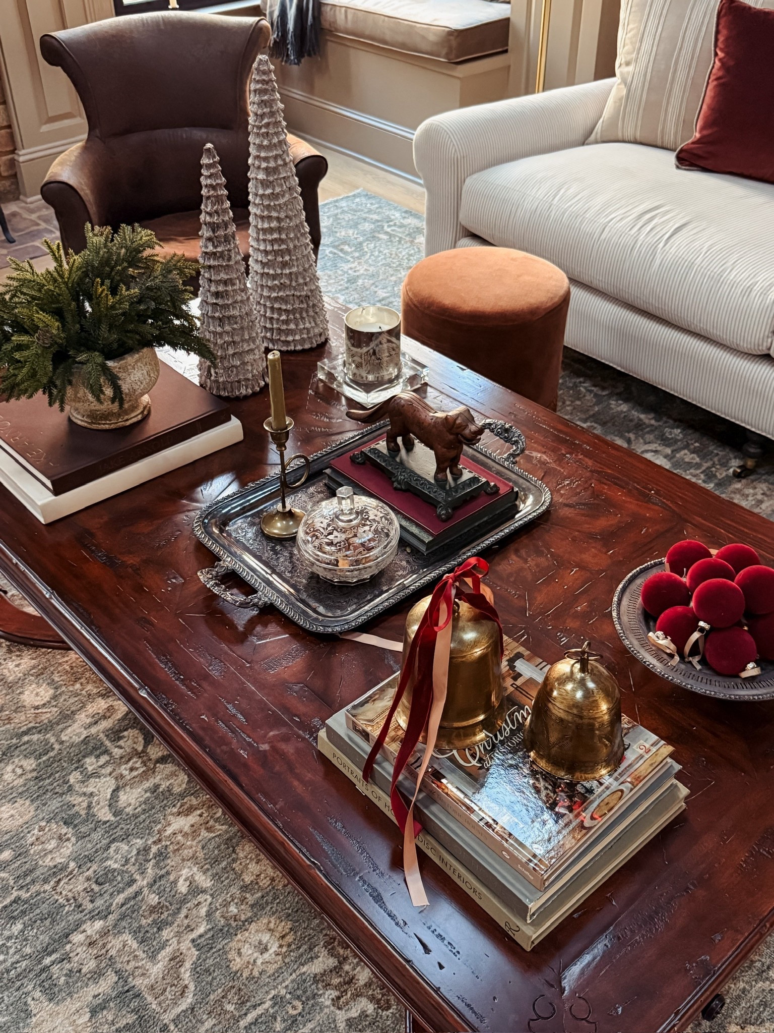 My holiday coffee table 🔔🎄A lot here has been collected over the years or are vintage finds but linked what I could!

#LTKHoliday #LTKHome #LTKCyberWeek