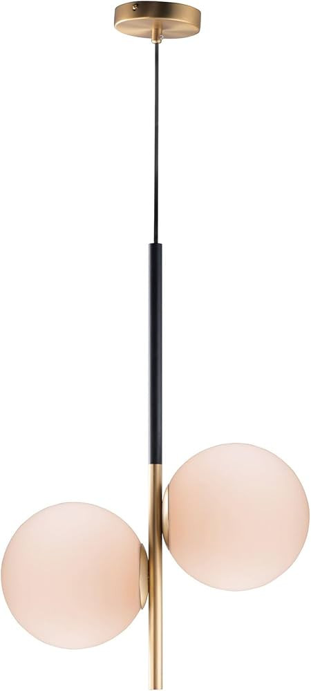 Maxim Vesper 2 Light Small Pendant with Satin Brass/Black Finish | Amazon (US)