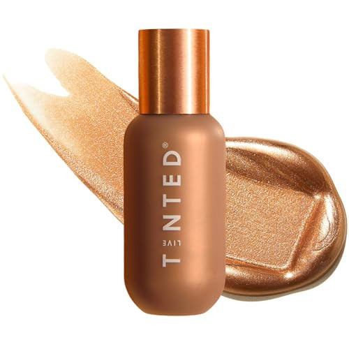 Live Tinted Hueglow Liquid Highlighter Drops - Lightweight Serum-Infused Highlighter, Non-Greasy Formula for Natural Radiance and Advanced Hydration, Dusk, 1.7fl oz / 50mL | Amazon (US)