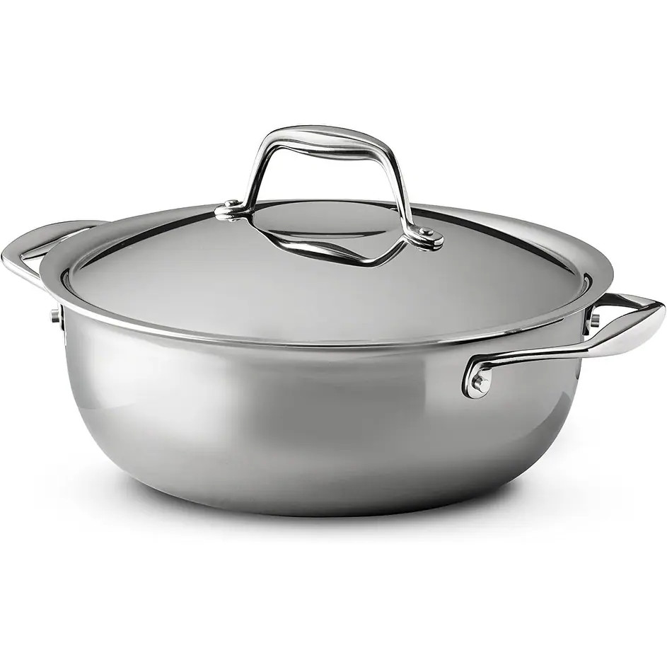 Tramontina 4-Quart Gourmet Stainless Steel Induction-Ready Tri-Ply Clad Covered Universal Pan | Bed Bath & Beyond