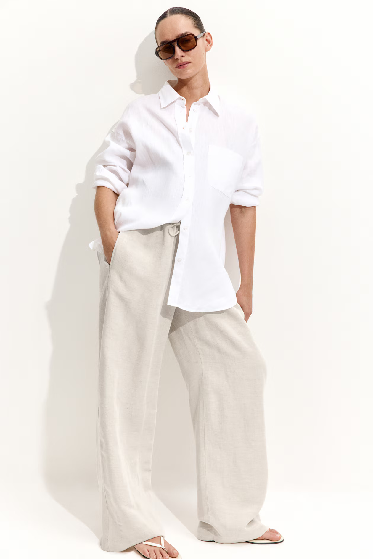 MAMA Before & After Linen-blend Pants | H&M (US + CA)