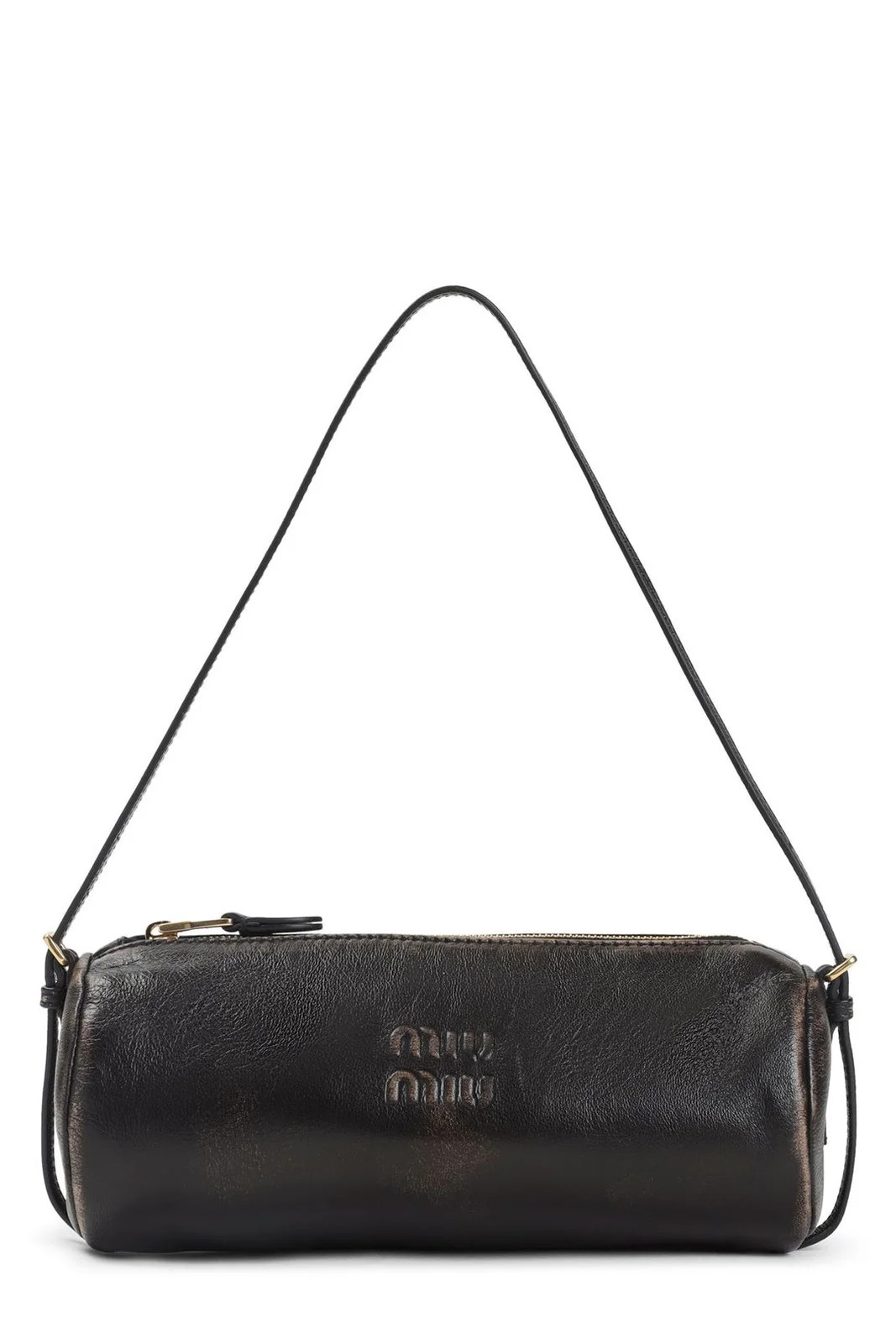 Miu Miu Logo-Embossed Zipped Shoulder Bag | Cettire Global