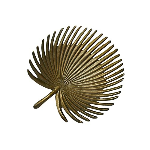 Creative Co-Op Aluminum Palm Frond, Antique Gold Finish Decorative Tray | Amazon (US)