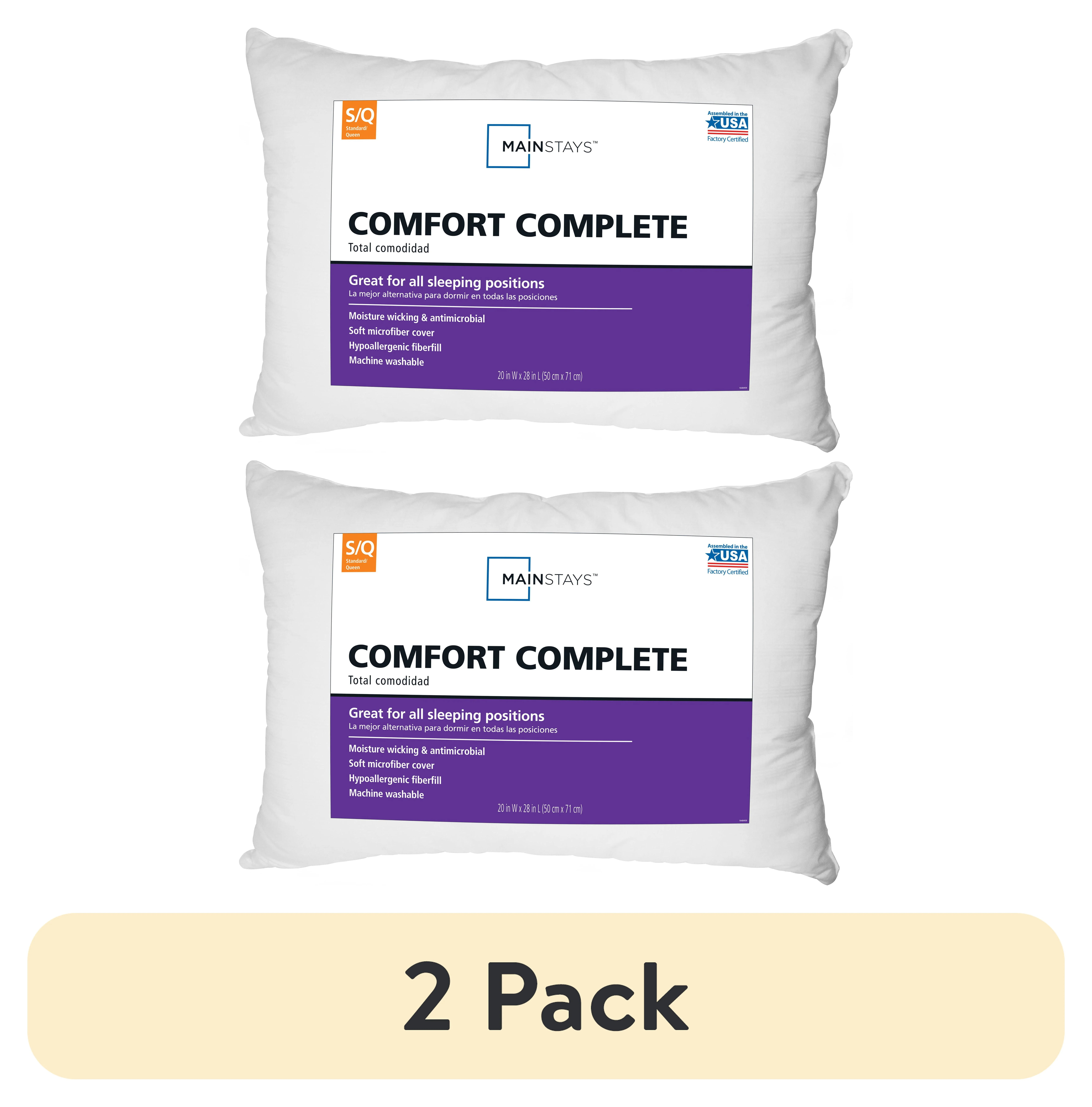 (2 pack) Mainstays Comfort Complete Bed Pillow, Standard/Queen | Walmart (US)