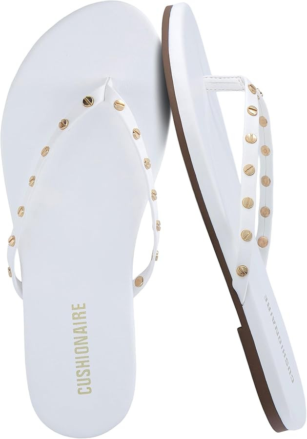 CUSHIONAIRE Women's Confetti Studded Flip Flop Sandals | Amazon (US)
