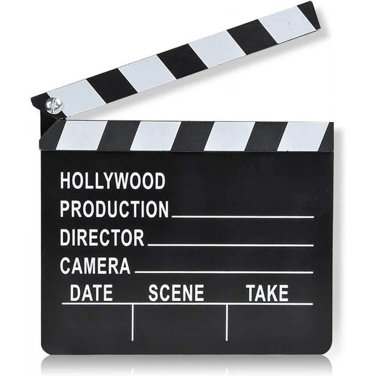 ArtCreativity Movie Clapboard Prop, Black and White Film Slate Pattern, Hollywood Party Decoratio... | Walmart (US)