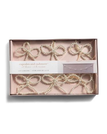 Faux Pearl Bow Garland Decor | TJ Maxx