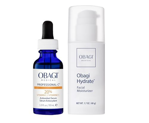 Obagi Professional-C 20% Vitamin C Serum & Hydrate Facial Moisturizer Bundle – Brightens Skin Tone, Minimize the Appearance of Fine Lines & Wrinkles, & Combat Skin Dryness | Amazon (US)