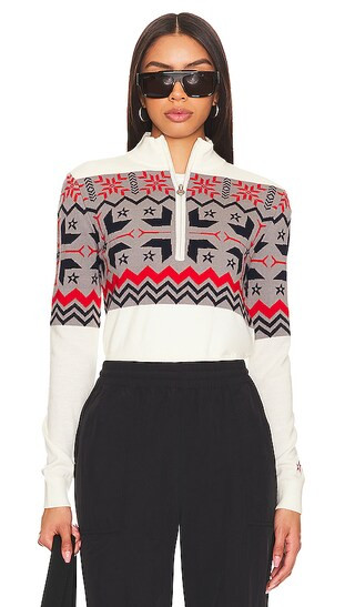 Nordic Half Zip Sweater in Snow White | Revolve Clothing (Global)