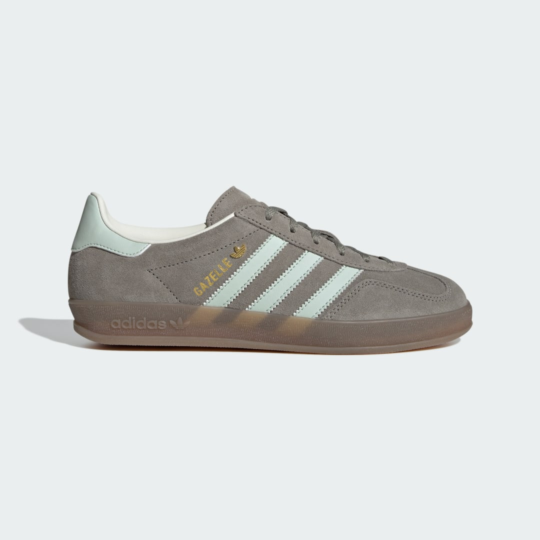adidas GAZELLE INDOOR SHOES Silver Pebble 6.5 - Womens Originals Shoes | adidas (US)