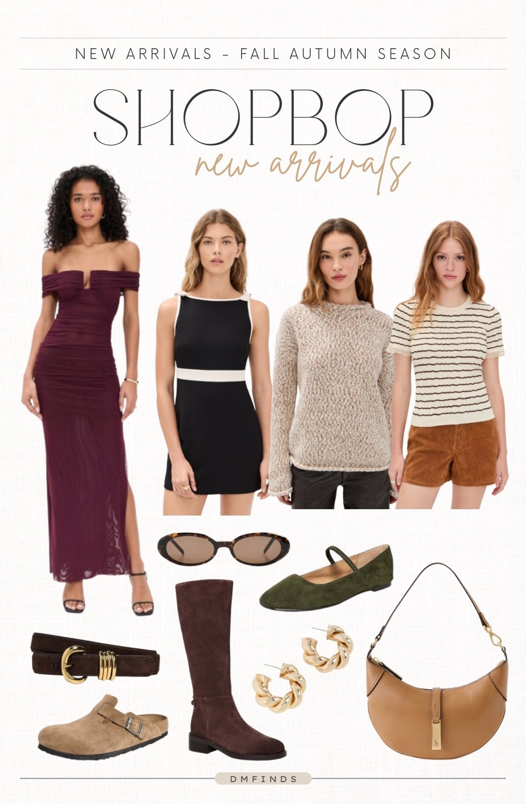 new at SHOPBOP fall // fashion favorites. summer to fall. fall dress. wedding guest dress. sweater weather. cozy outfit. autumn outfit. fall shoes. fall bags. fall boots. // #LTKstyletip  #LTKSeasonal  