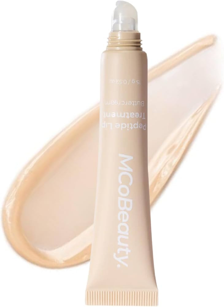 MCoBeauty Peptide Lip Treatment - Buttercream Plumping Lip Gloss Balm     Nude Tinted Glaze, Hydr... | Amazon (US)