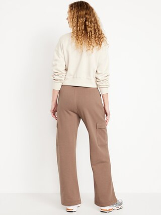 High-Waisted SoComfy Cargo Wide-Leg Sweatpants | Old Navy (US)