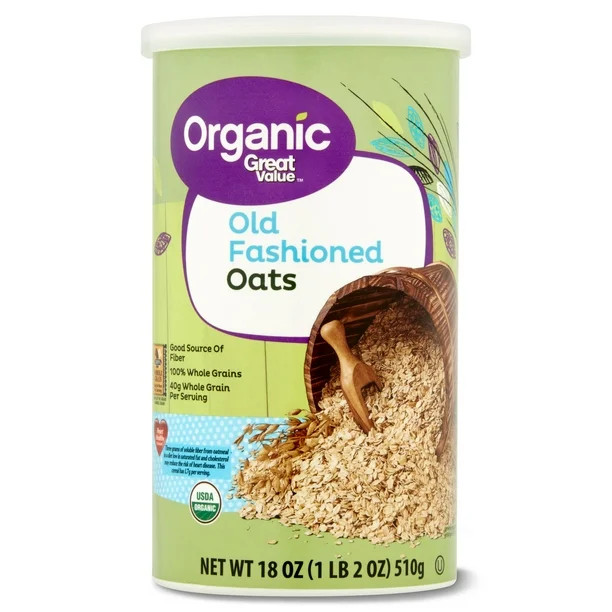 Great Value Organic Old Fashioned Oats 18oz - Walmart.com | Walmart (US)