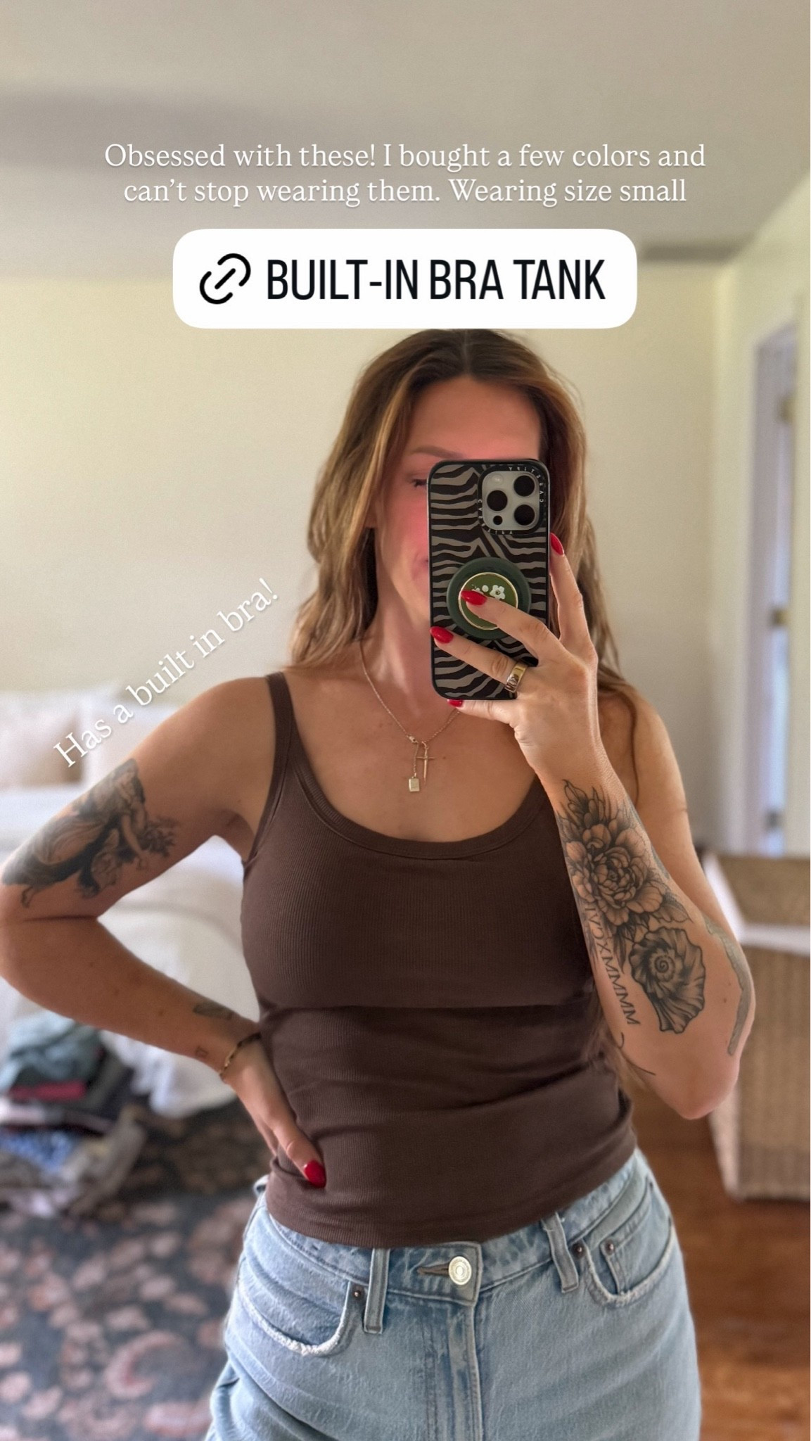 I got this built-in bra tank top in three colors and I love it so much!

#LTKootd #LTKgrwm #LTKBeauty