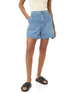 PLNOTME Womens Casual High Waisted Denim Shorts Wide Leg Summer Jean Shorts with Pockets | Amazon (US)