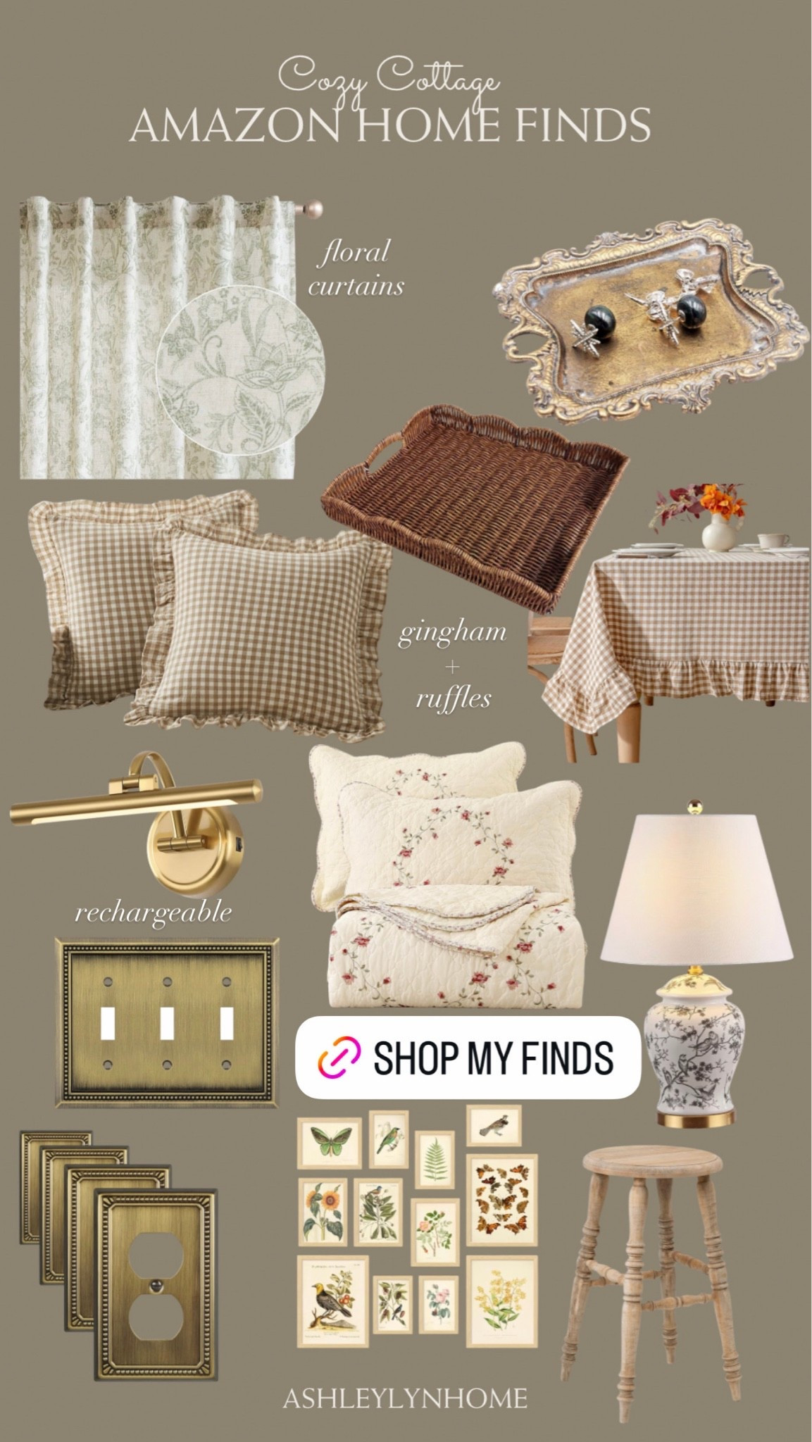 Cozy cottage Amazon home finds 🧺 

The kind of pieces that make your home feel warm, layered, and a little bit collected over time — soft textures, vintage-inspired details, and that lived-in charm I never get tired of.

Think: ruffled linens, warm glowy lighting, woven baskets, and those little accents that make everything feel slower and softer at home. 

#amazonhomefinds #cottagedecor #cozyhomevibes #homedecorideas

#LTKHome
