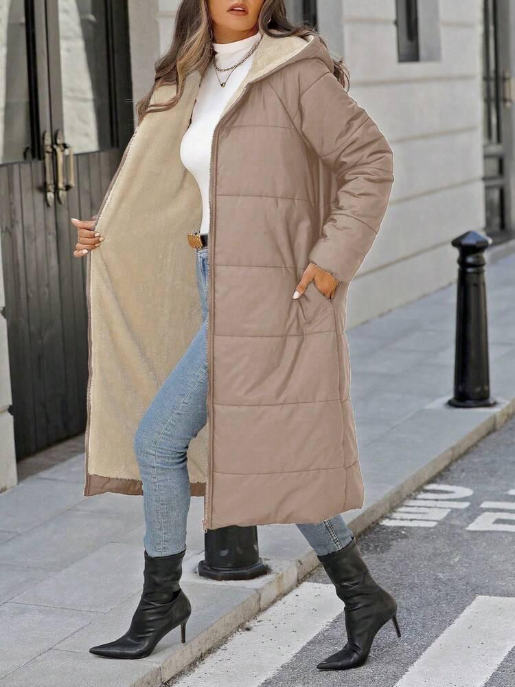 EMERY ROSE Women's Casual Everyday Zip-Up Hooded Jacket | SHEIN USA | SHEIN