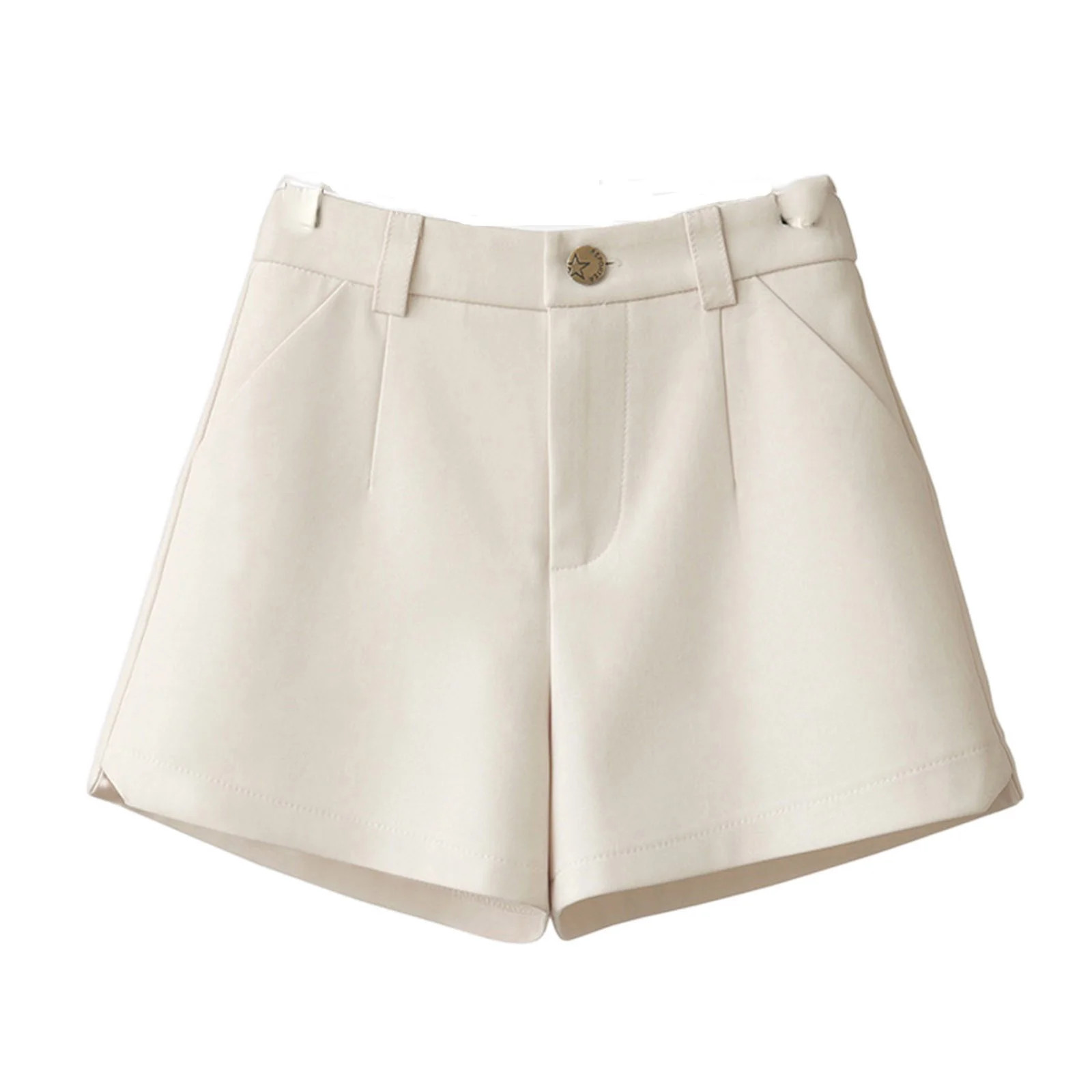 Ruimatai Summer Shorts for Women 2024 High Waist Women's High Waist Slim Wide Leg A-line Black Ou... | Walmart (US)