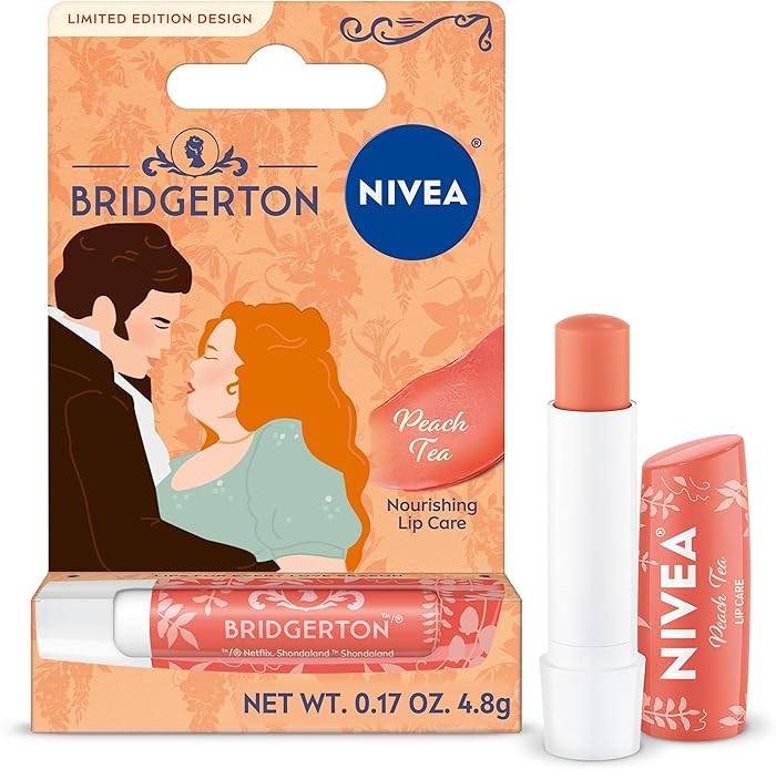 NIVEA Peach Tea Lip Balm, Nourishing Lip Care, Bridgerton Limited Edition Tinted Lip Balm with Pe... | Amazon (US)