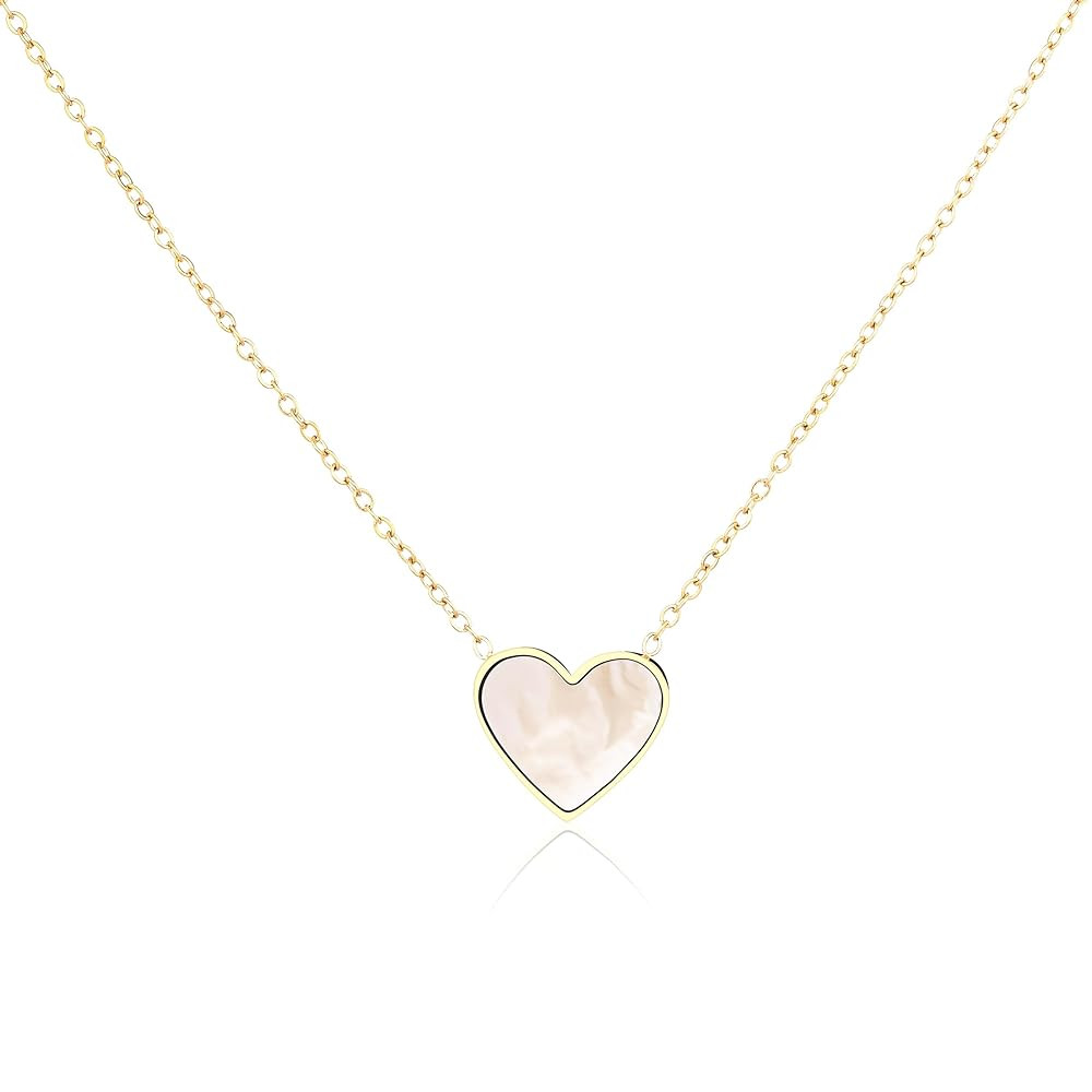 Cute Heart Necklaces for Women | 14k Gold & Silver Plated Tiny Heart Womens Necklaces with Bracel... | Amazon (US)