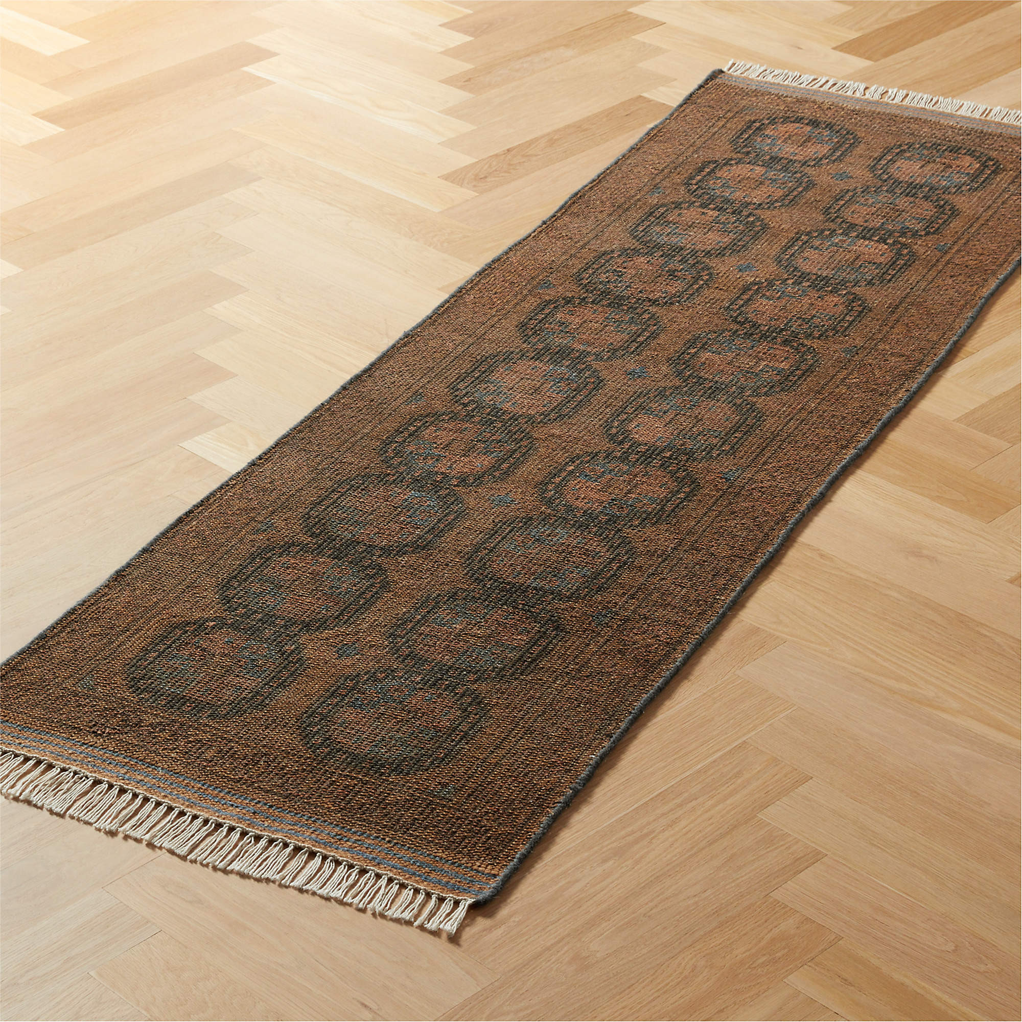 Pascala Hand-Knotted Black Wool Runner Rug 2.5'x8' + Reviews | CB2 | CB2