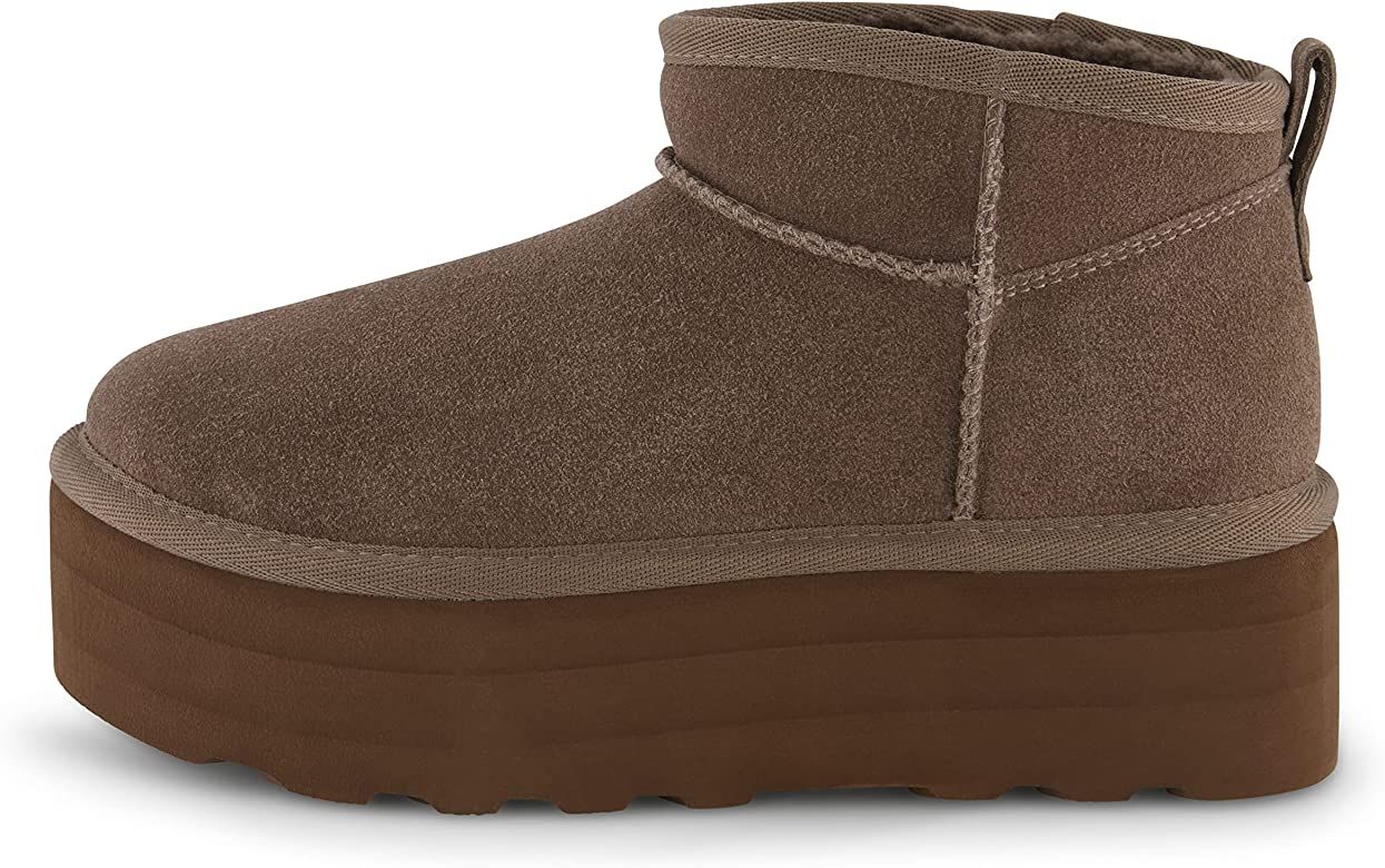 CUSHIONAIRE Women's Hippy Genuine Suede pull on platform boot +Memory Foam | Amazon (US)