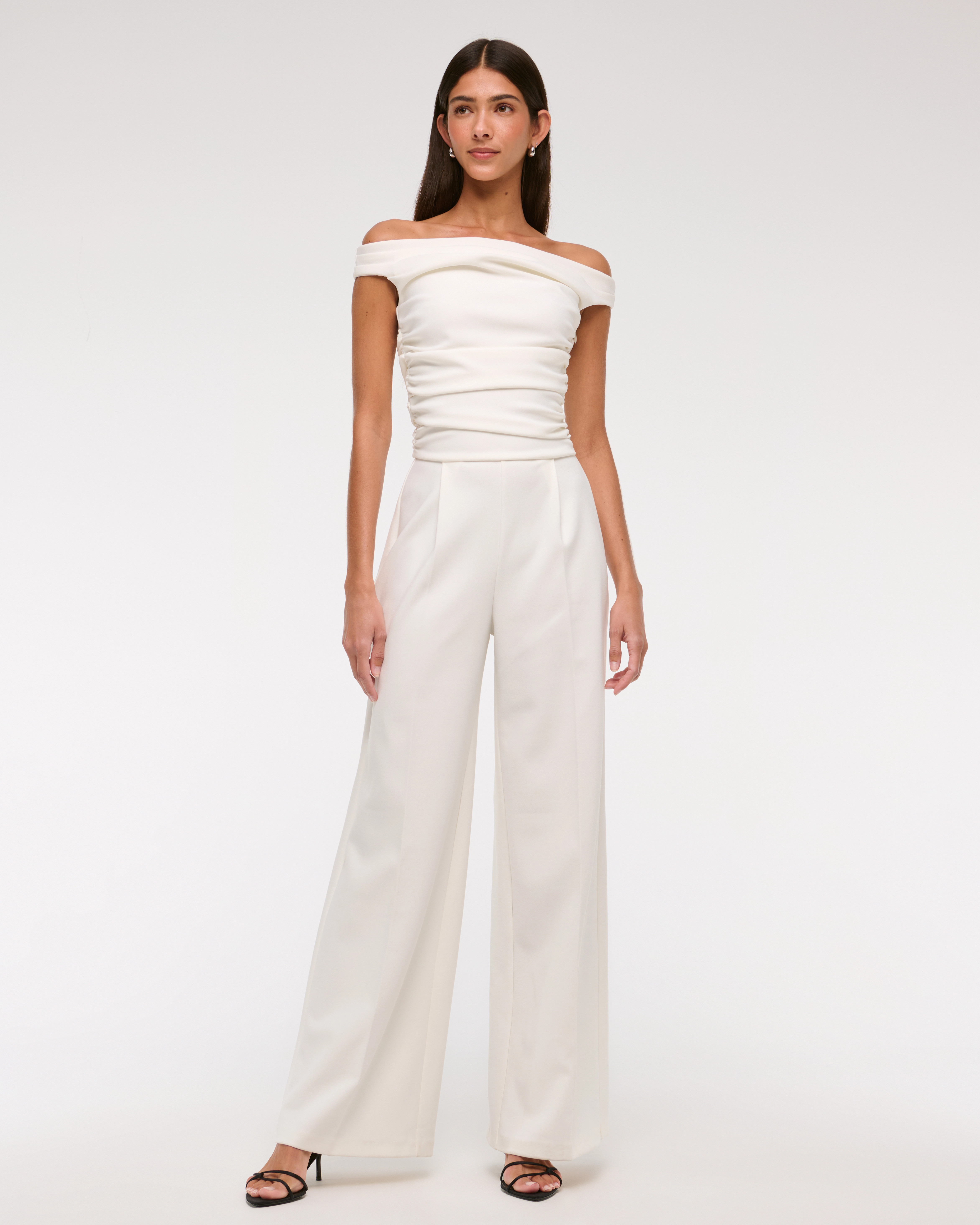 Off-The-Shoulder Draped Jumpsuit | Abercrombie & Fitch (US)