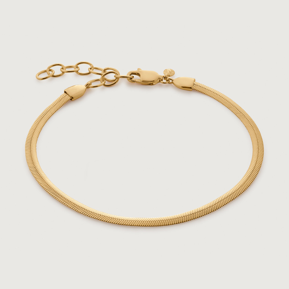 Gold Snake Chain Bracelet | Monica Vinader (US)