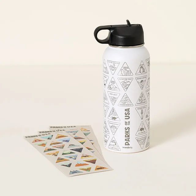 National Parks Bucket List Water Bottle | UncommonGoods