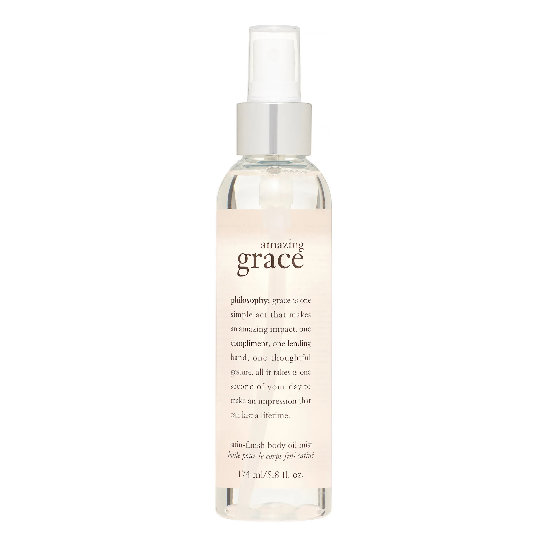 ($28 Value) Philosophy Amazing Grace Satin-Finish Body Oil Mist, 5.8 Fl Oz | Walmart (US)
