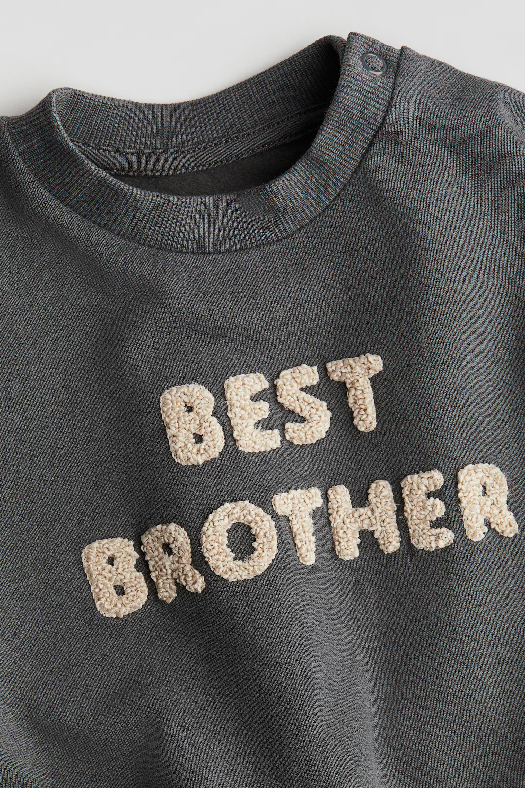 Teddy Fleece Sweatshirt with Appliqués | H&M (US + CA)